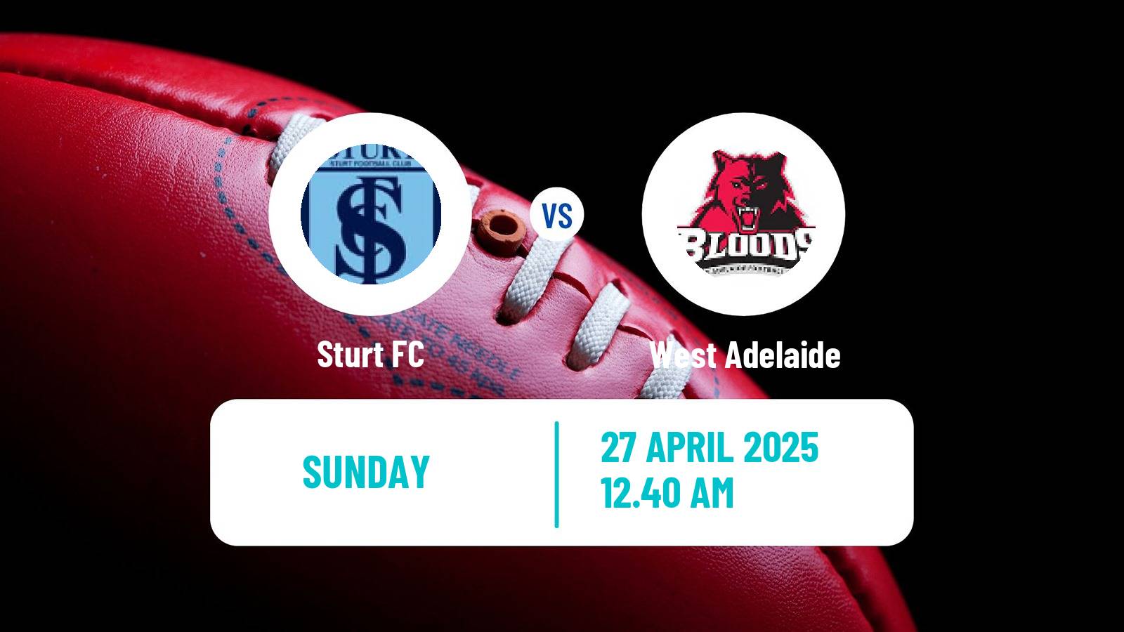 Aussie rules SANFL Sturt - West Adelaide