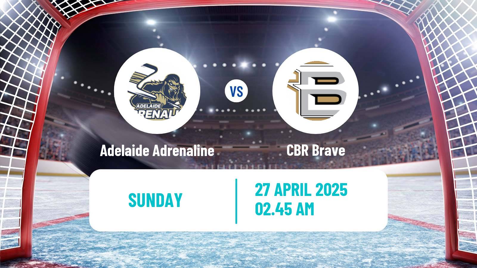Hockey Australian Ice Hockey League Adelaide Adrenaline - CBR Brave