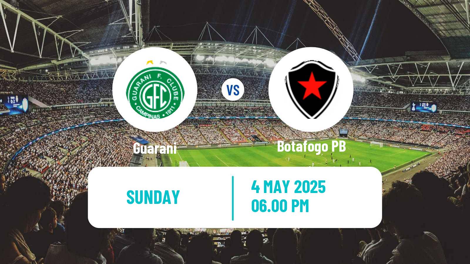 Soccer Brazilian Serie C Guarani - Botafogo PB