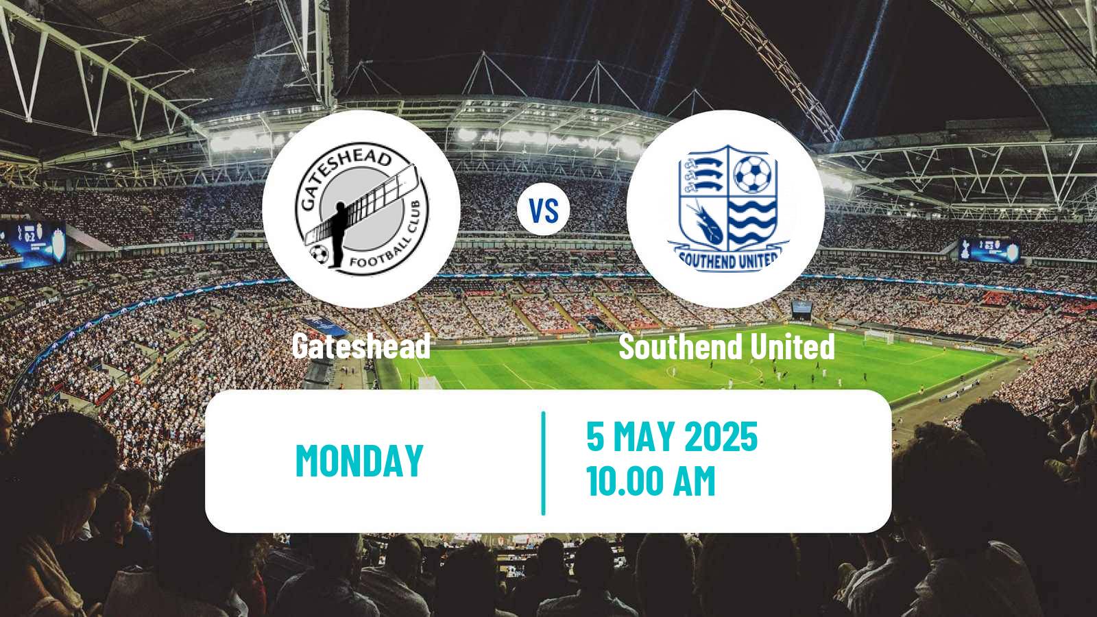 Soccer English National League Gateshead - Southend United