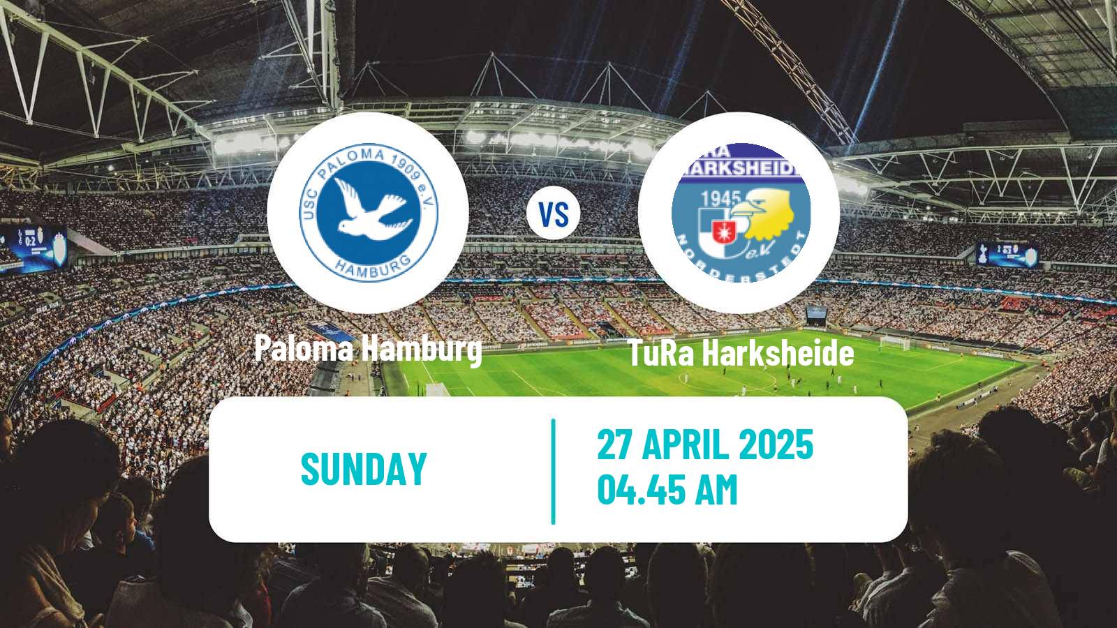 Soccer German Oberliga Hamburg Paloma Hamburg - TuRa Harksheide