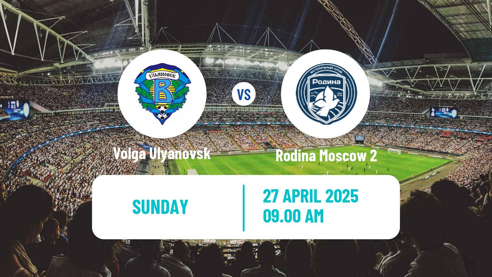 Soccer Russian FNL 2 Division A Gold Volga Ulyanovsk - Rodina Moscow 2