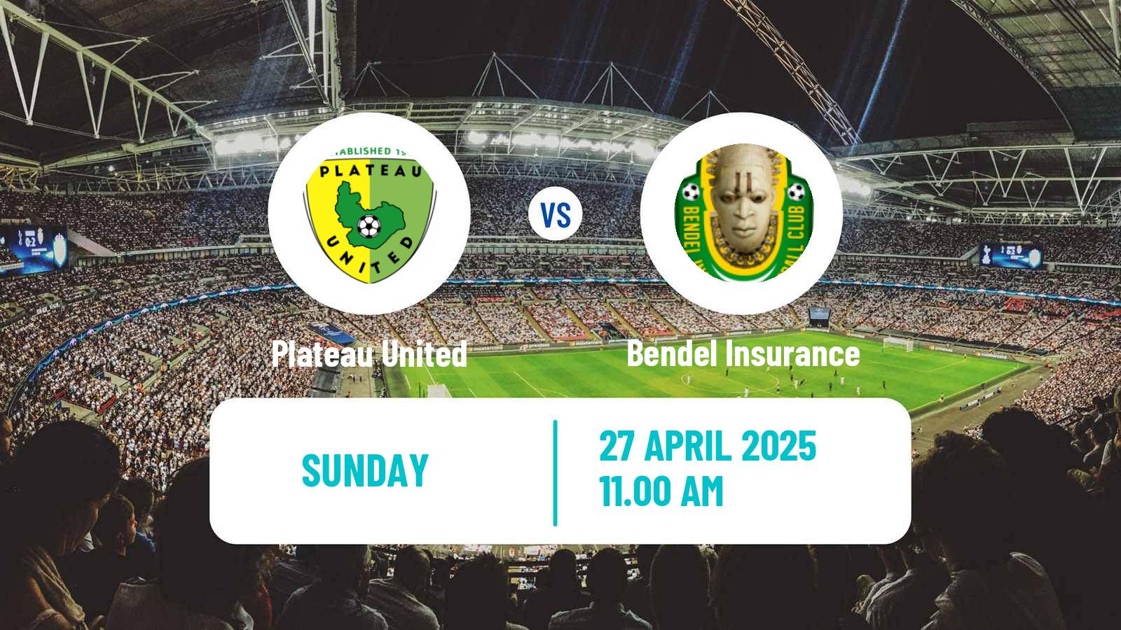 Soccer Nigerian Premier League Plateau United - Bendel Insurance