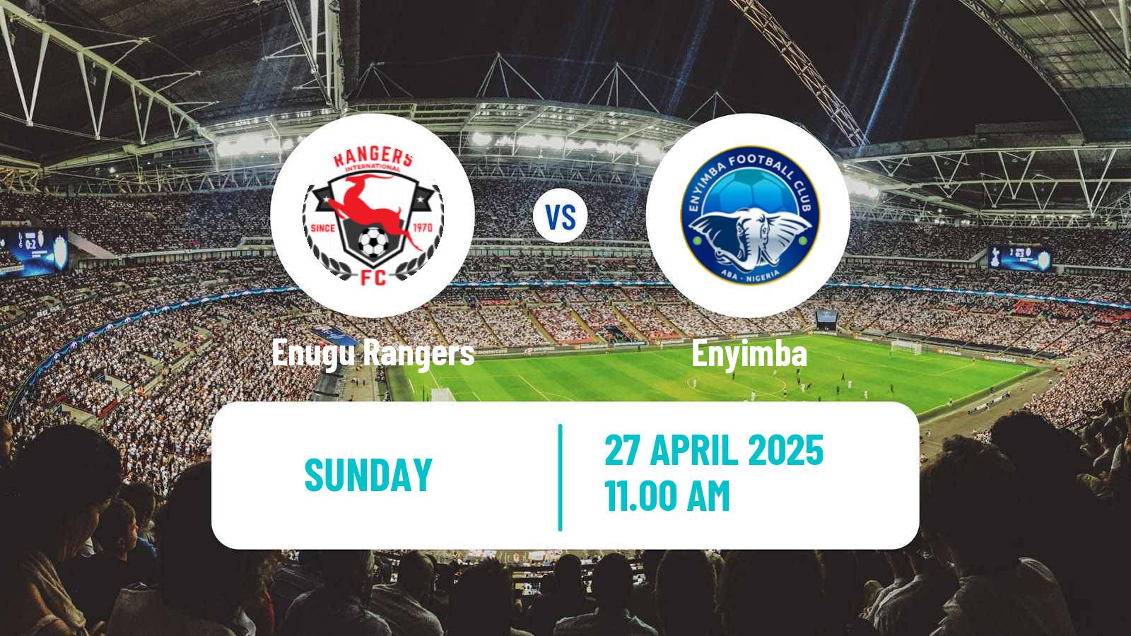 Soccer Nigerian Premier League Enugu Rangers - Enyimba