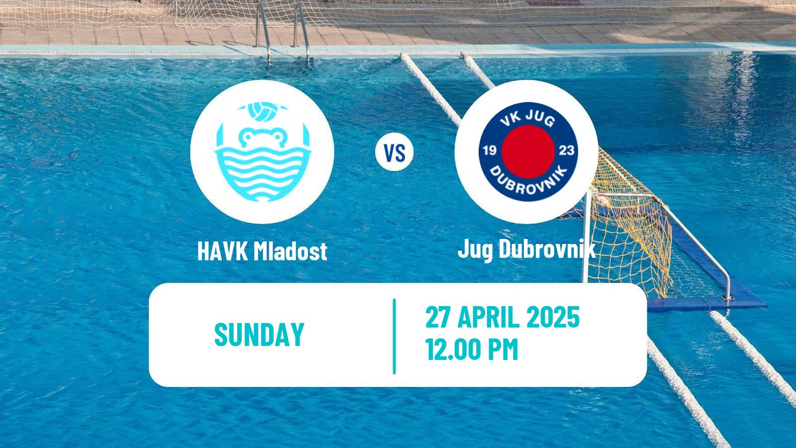 Water polo Croatian Water Polo Prva Liga HAVK Mladost - Jug Dubrovnik