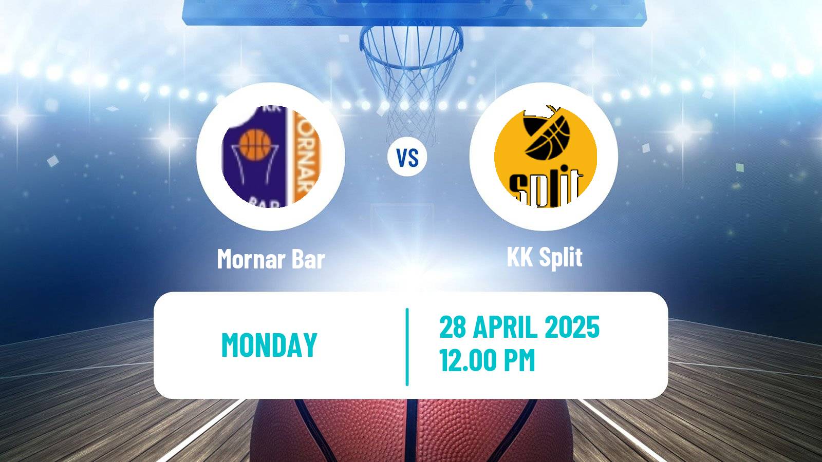 Basketball Adriatic League Mornar Bar - KK Split
