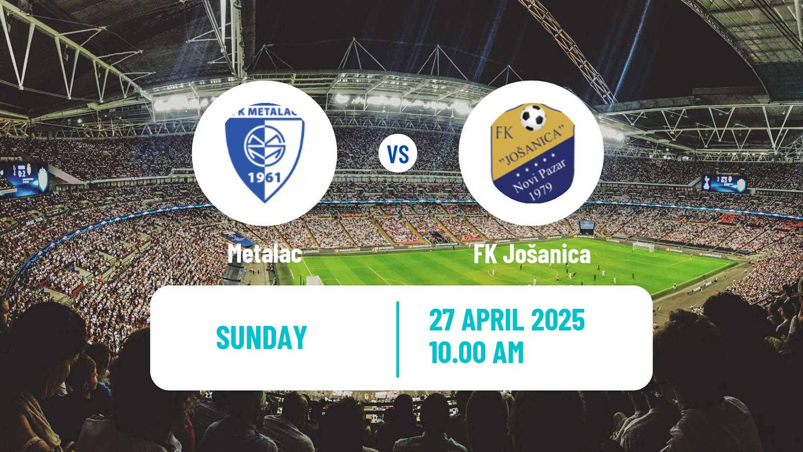 Soccer Serbian Srpska Liga - West Metalac - Jošanica