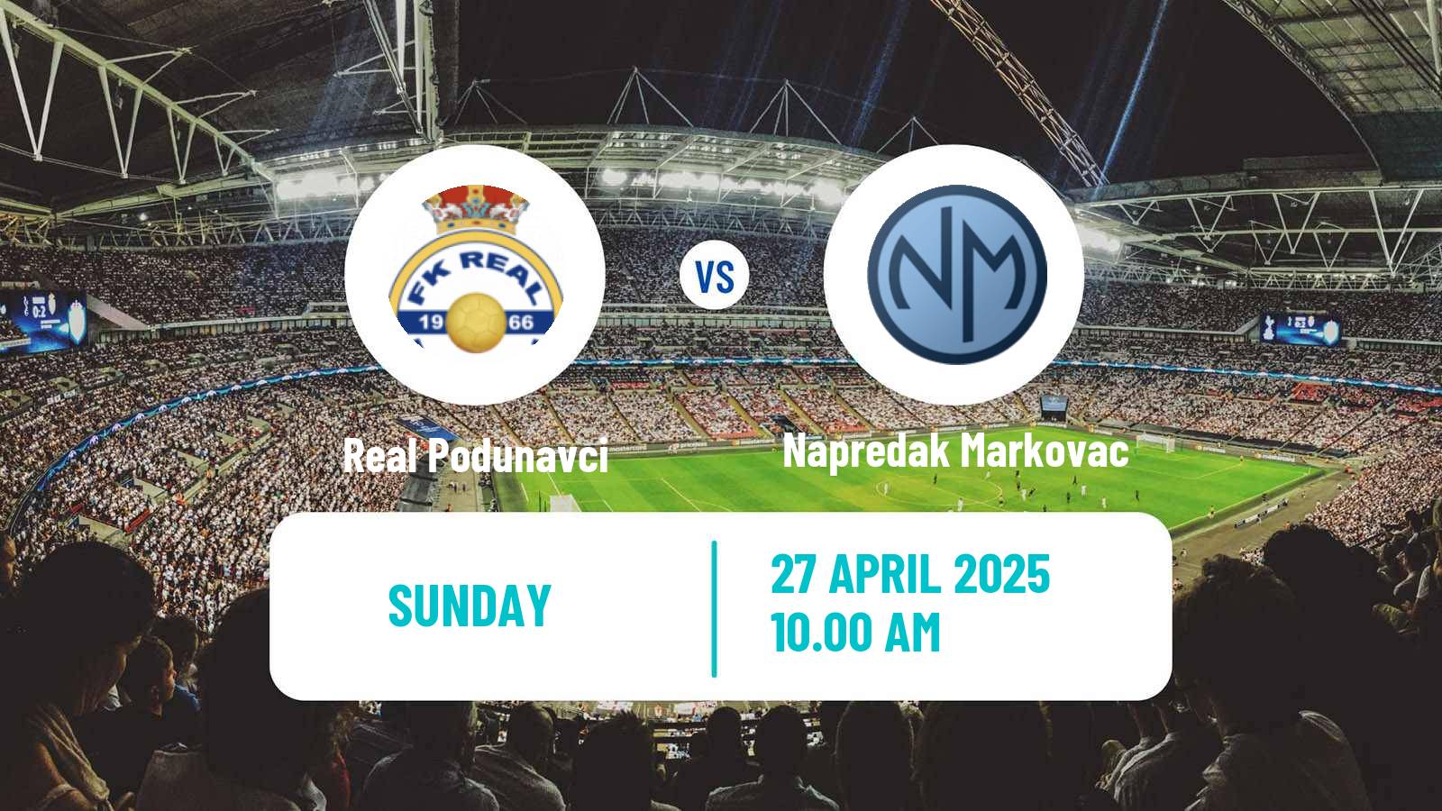 Soccer Serbian Srpska Liga - West Real Podunavci - Napredak Markovac