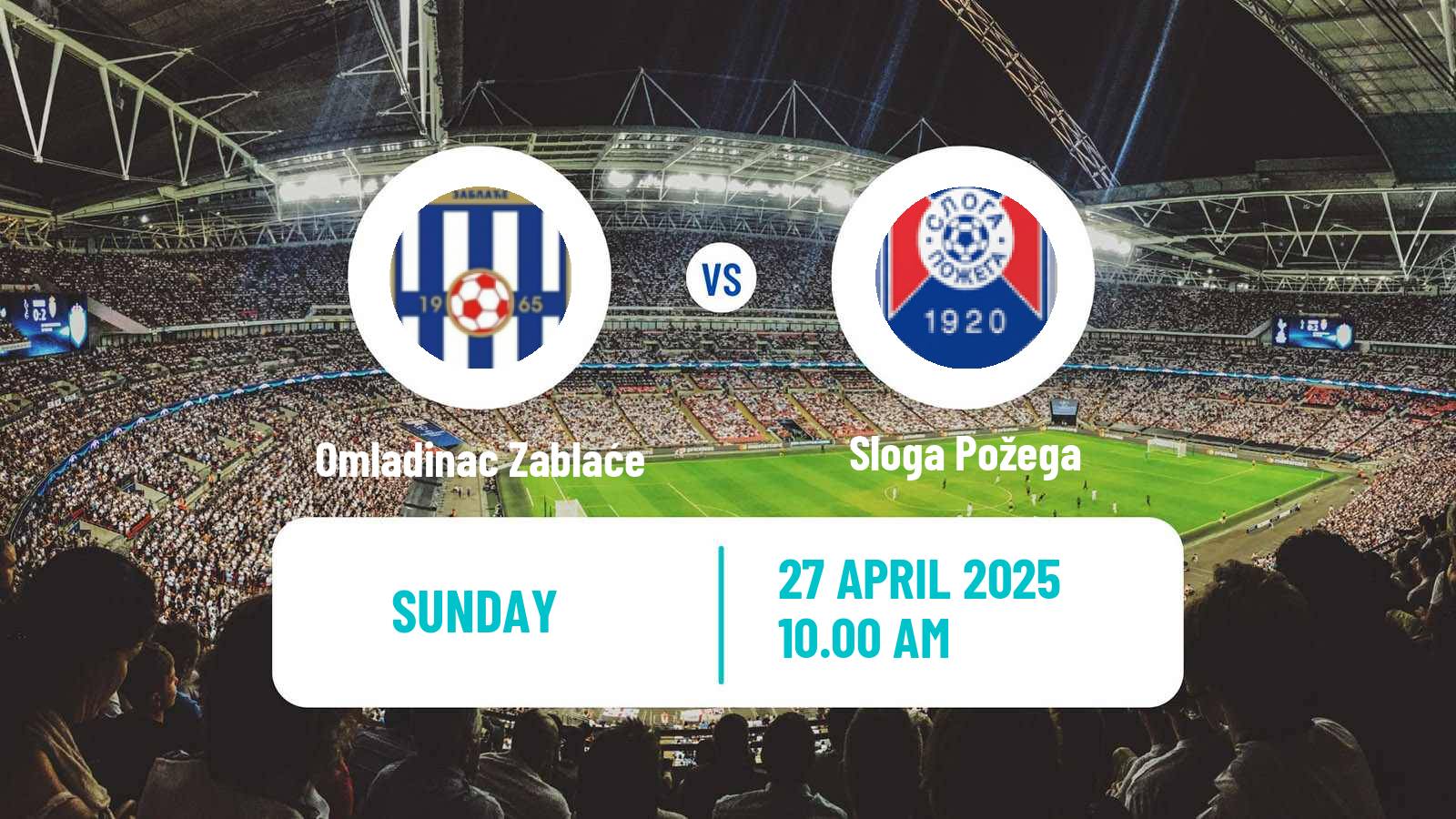 Soccer Serbian Srpska Liga - West Omladinac Zablaće - Sloga Požega