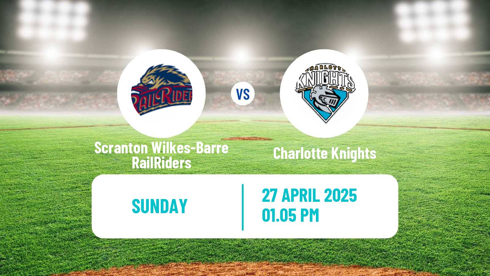 Baseball IL Scranton Wilkes-Barre RailRiders - Charlotte Knights