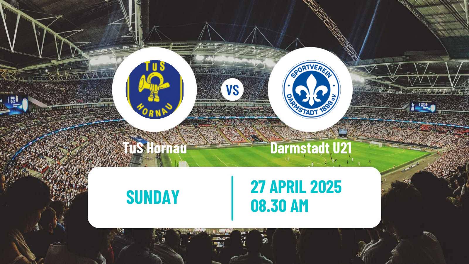 Soccer German Oberliga Hessen Hornau - Darmstadt U21