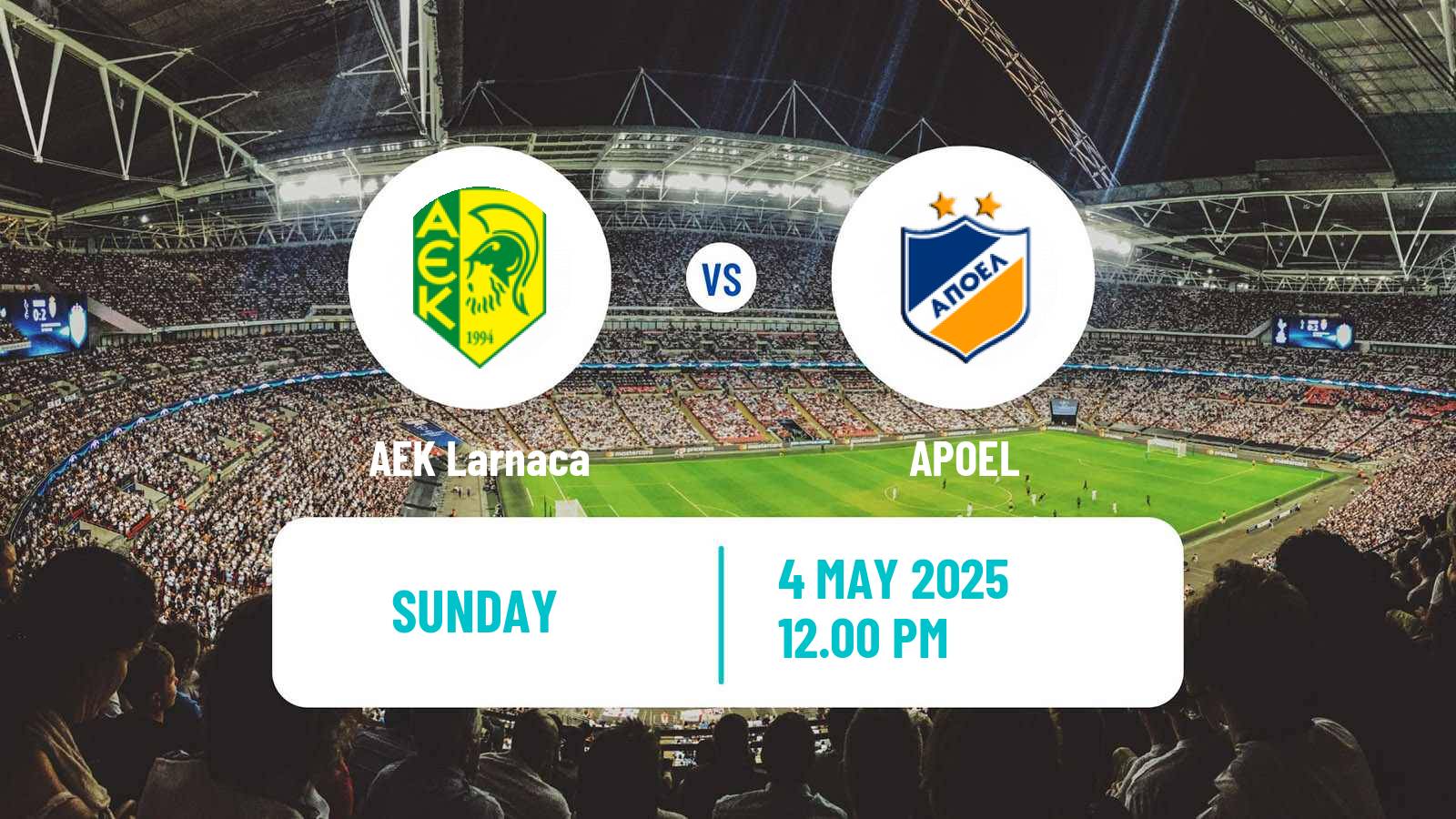 Soccer Cypriot First Division AEK Larnaca - APOEL