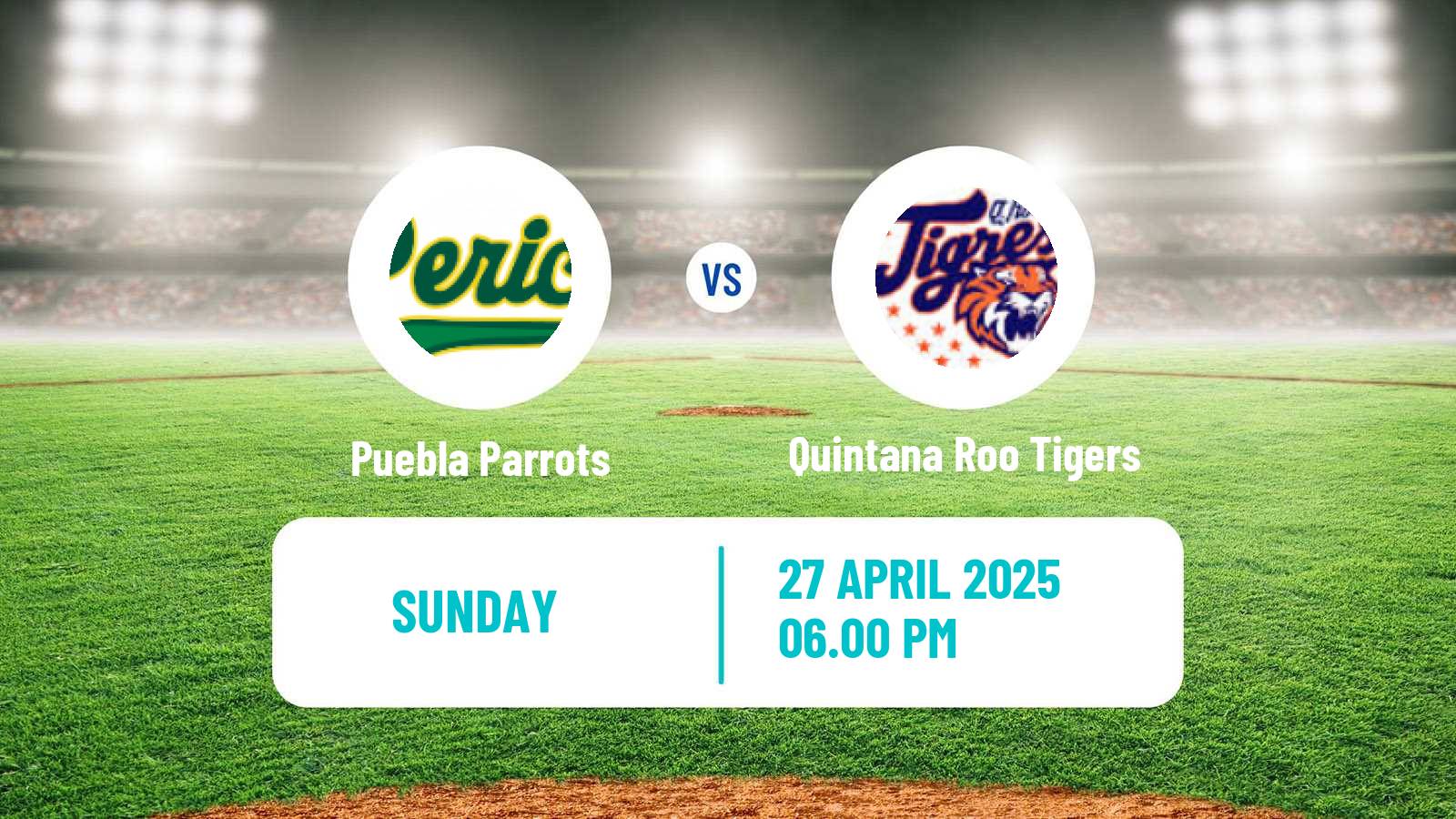 Baseball LMB Puebla Parrots - Quintana Roo Tigers