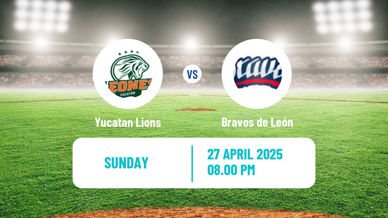 Baseball LMB Yucatan Lions - Bravos de León
