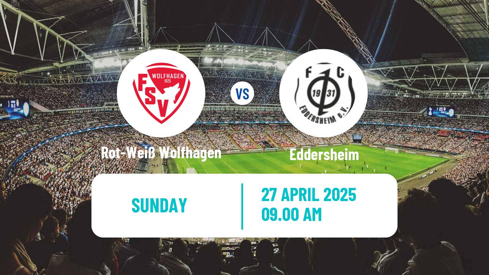 Soccer German Oberliga Hessen Rot-Weiß Wolfhagen - Eddersheim