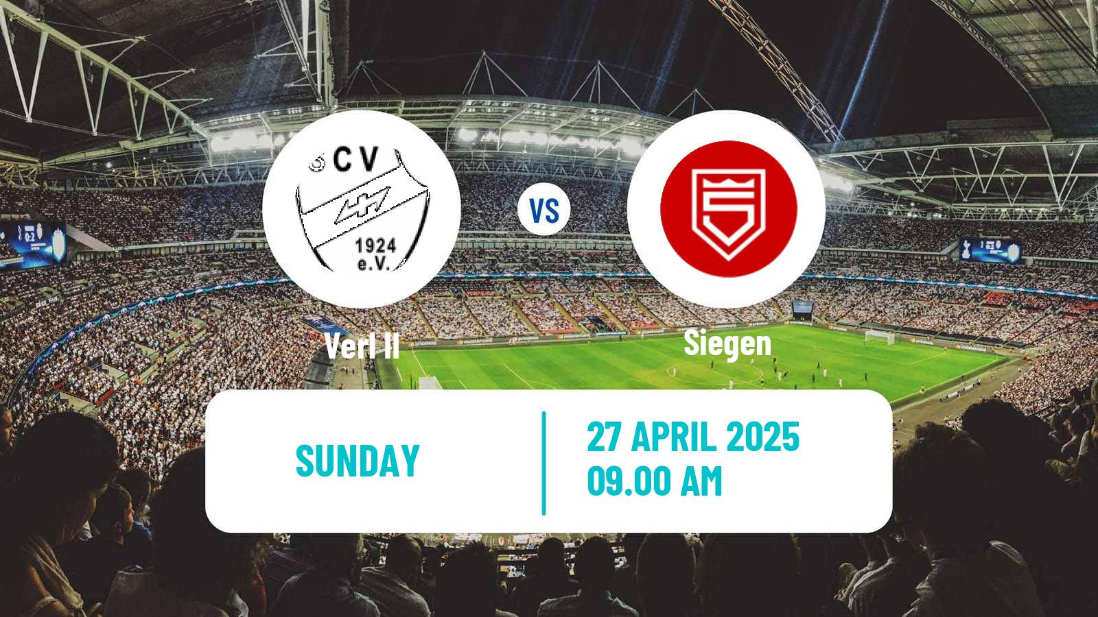 Soccer German Oberliga Westfalen Verl II - Siegen