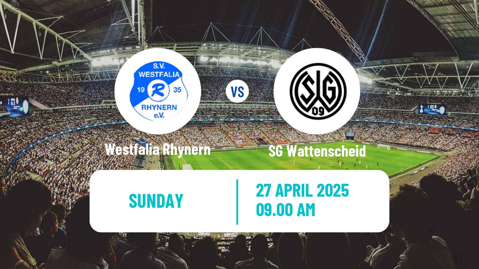 Soccer German Oberliga Westfalen Westfalia Rhynern - SG Wattenscheid