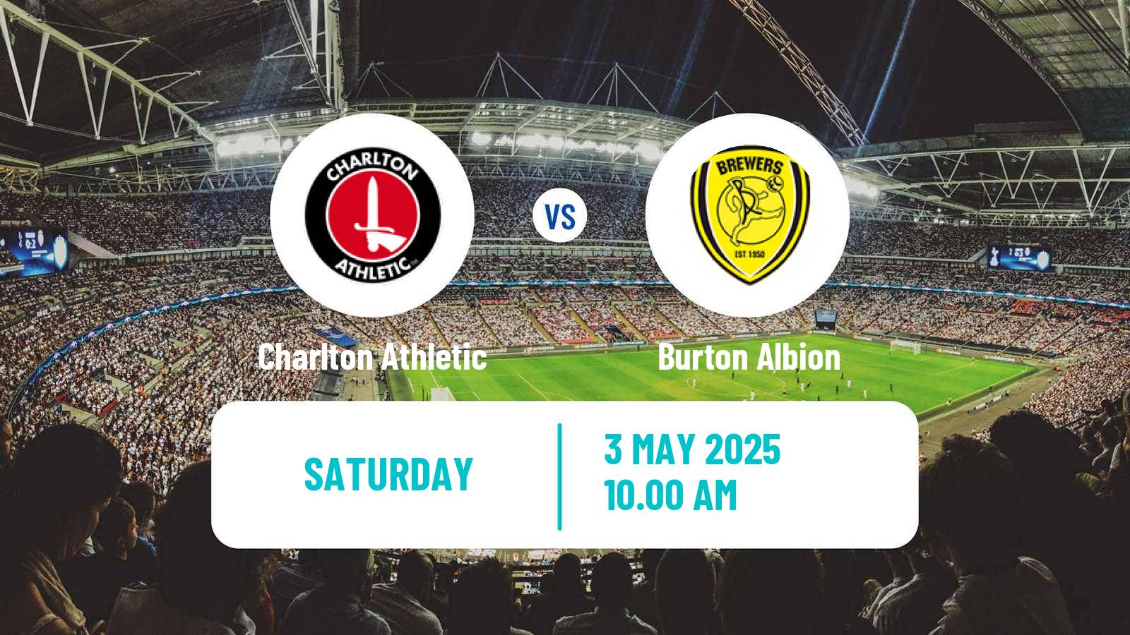 Soccer English League One Charlton Athletic - Burton Albion