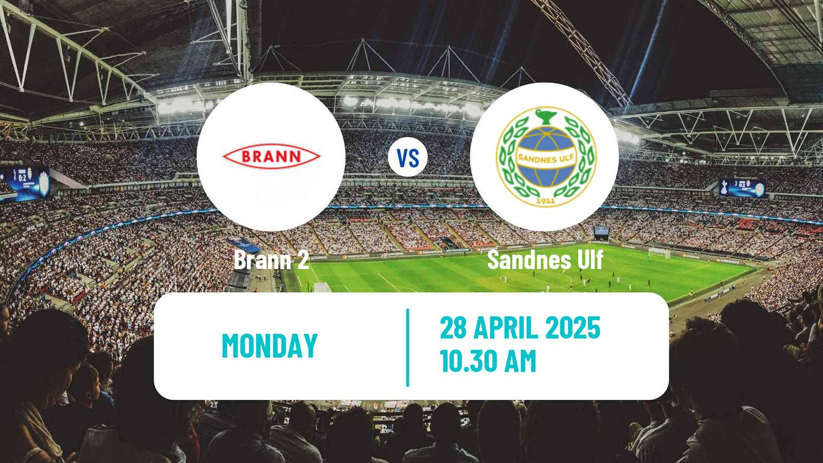 Soccer Norwegian Division 2 - Group 1 Brann 2 - Sandnes Ulf