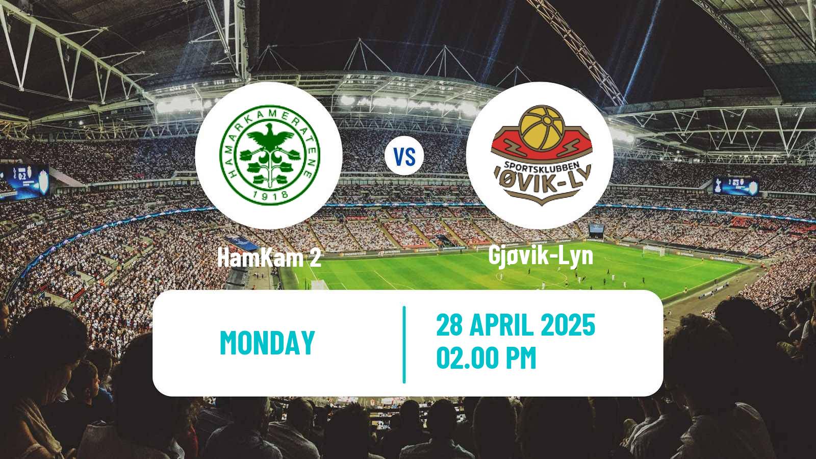 Soccer Norwegian Division 3 - Group 3 HamKam 2 - Gjøvik-Lyn