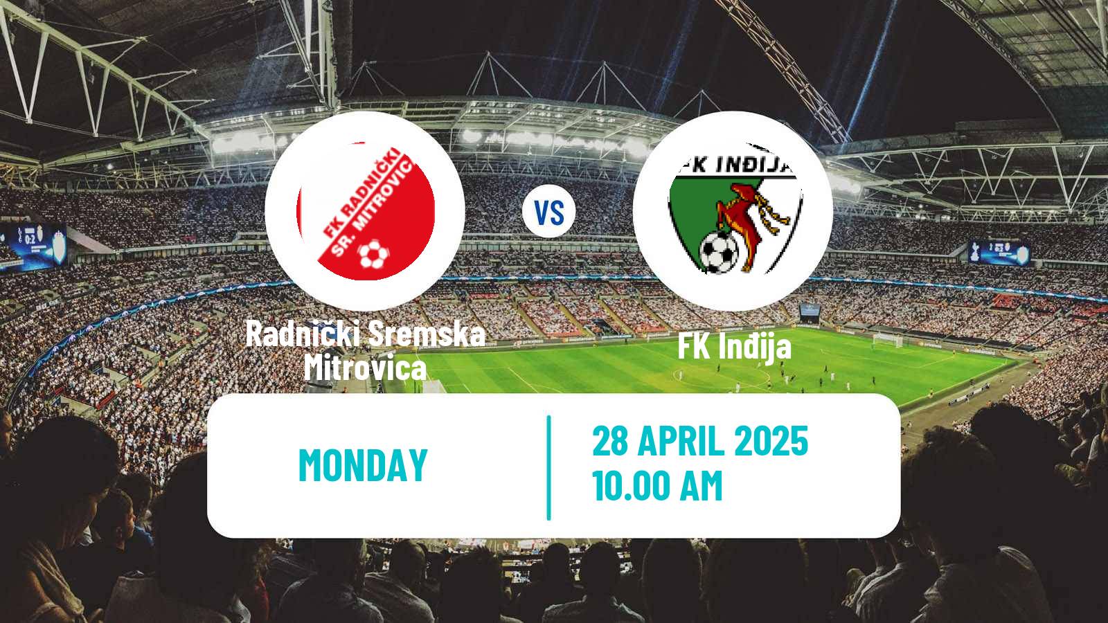 Soccer Serbian Prva Liga Radnički Sremska Mitrovica - Inđija