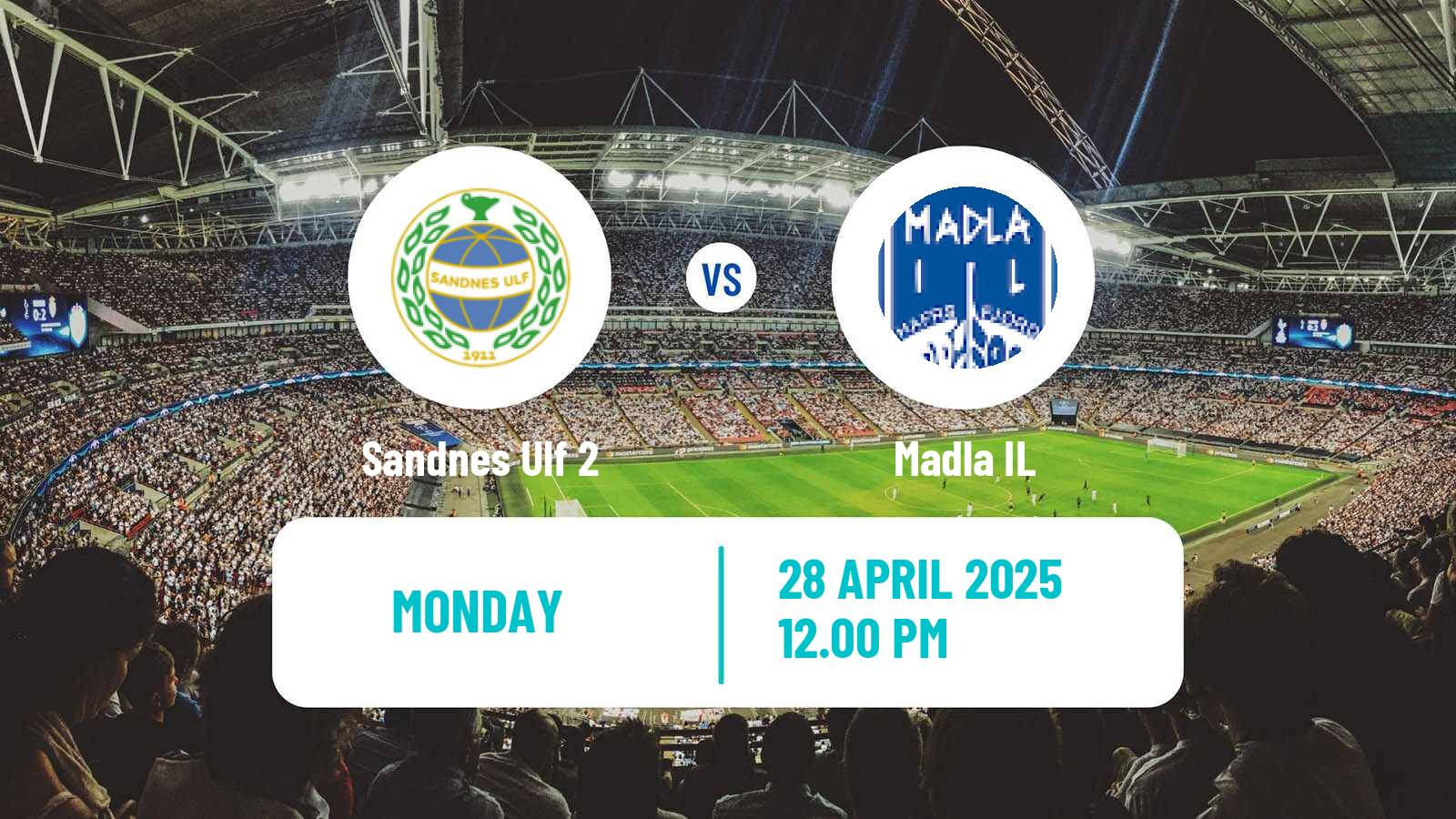 Soccer Norwegian Division 3 - Group 5 Sandnes Ulf 2 - Madla