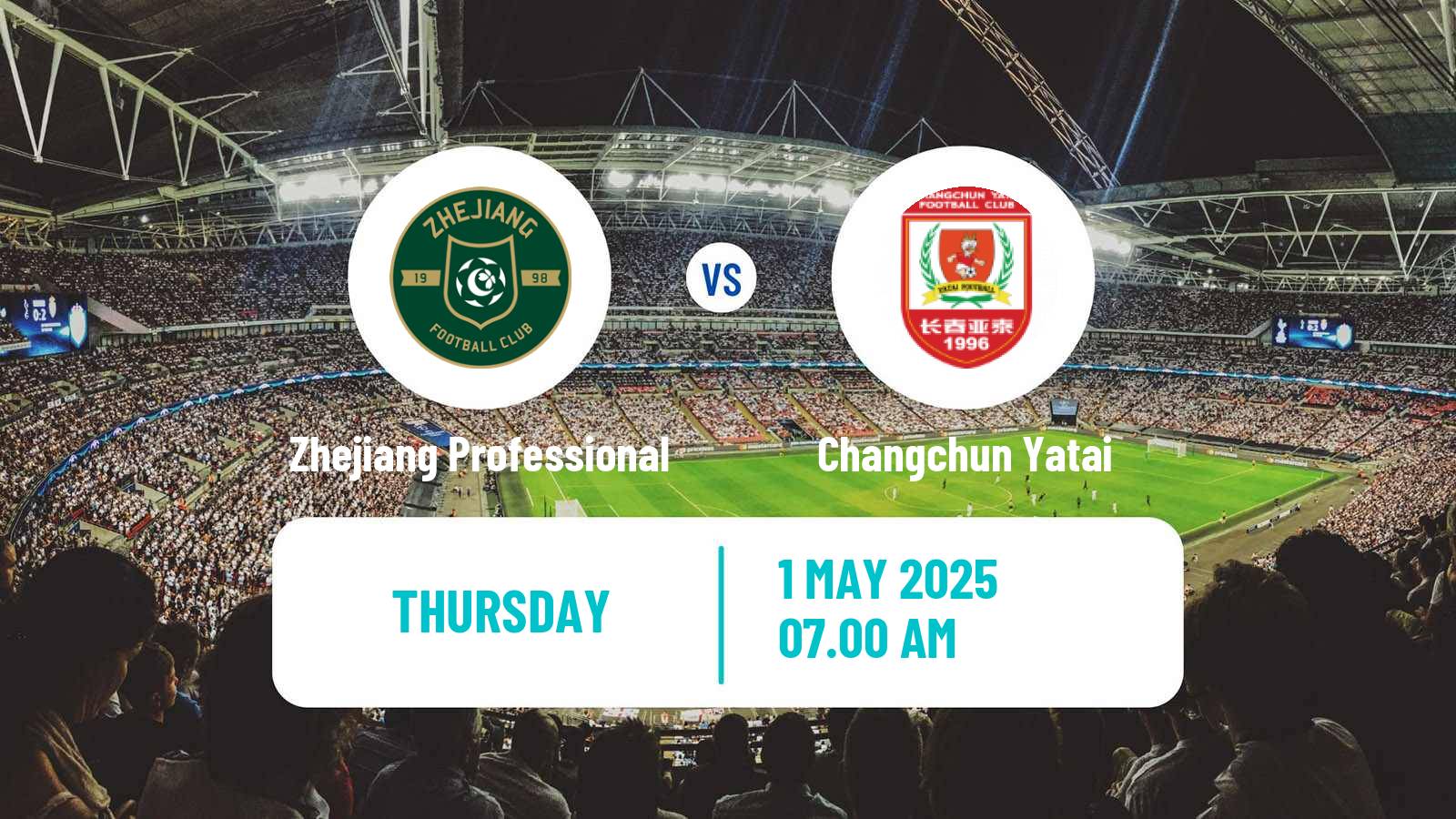 Soccer Chinese Super League Zhejiang Professional - Changchun Yatai