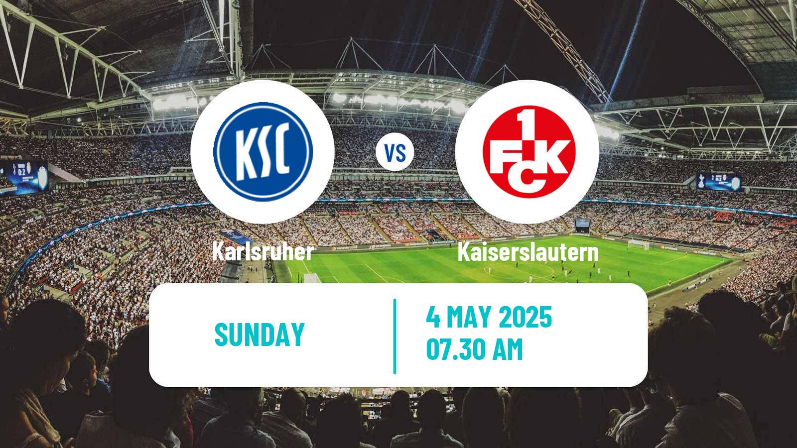 Soccer German 2 Bundesliga Karlsruher - Kaiserslautern