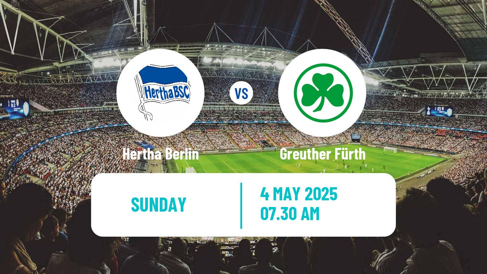 Soccer German 2 Bundesliga Hertha Berlin - Greuther Fürth