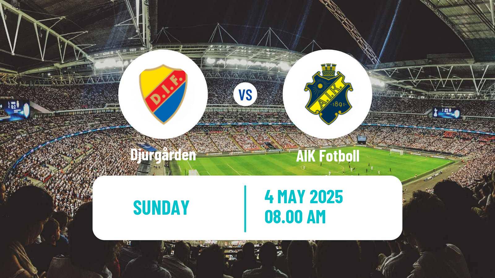 Soccer Swedish Allsvenskan Djurgården - AIK