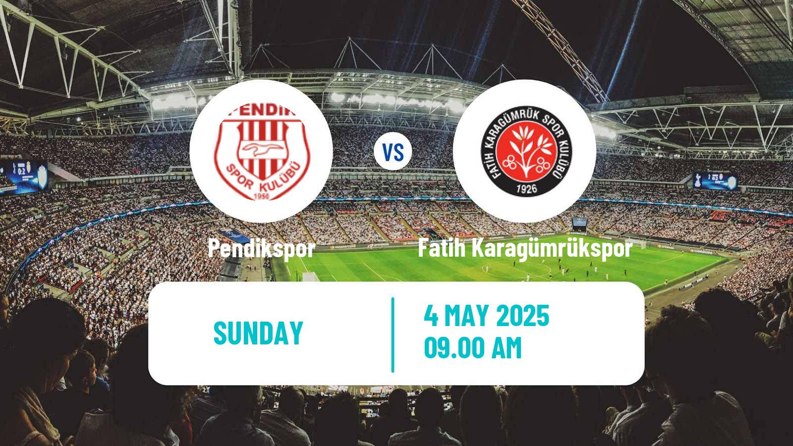Soccer Turkish First League Pendikspor - Fatih Karagümrükspor