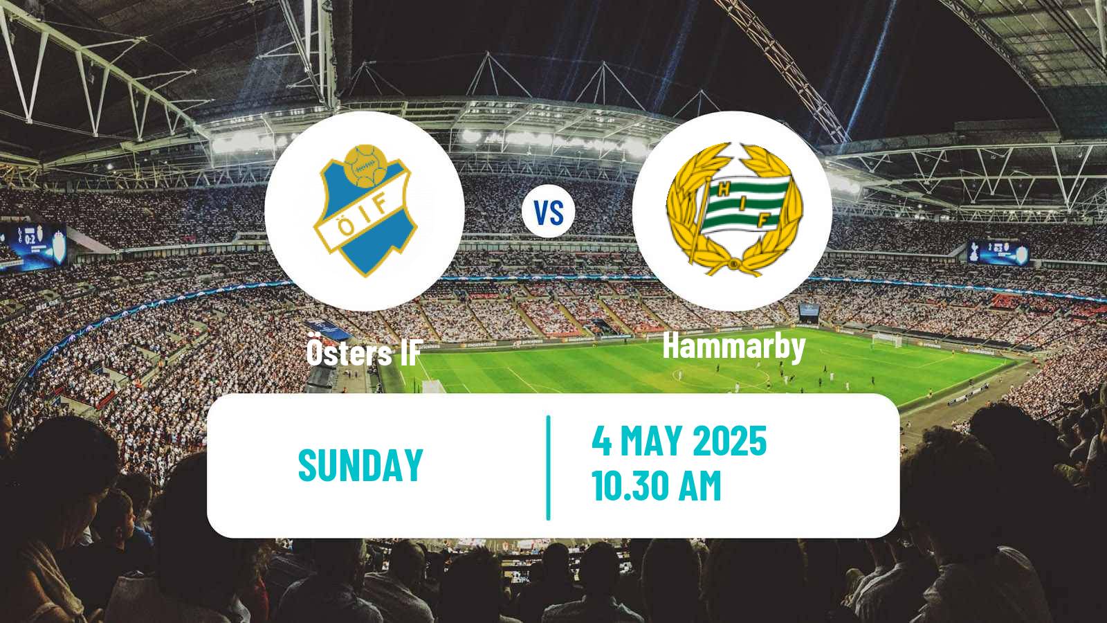 Soccer Swedish Allsvenskan Öster - Hammarby