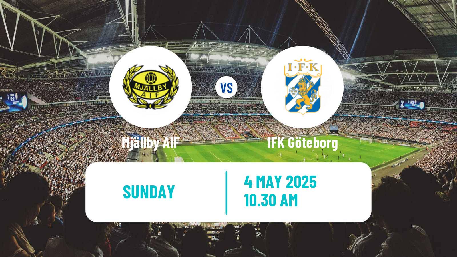 Soccer Swedish Allsvenskan Mjällby - IFK Göteborg