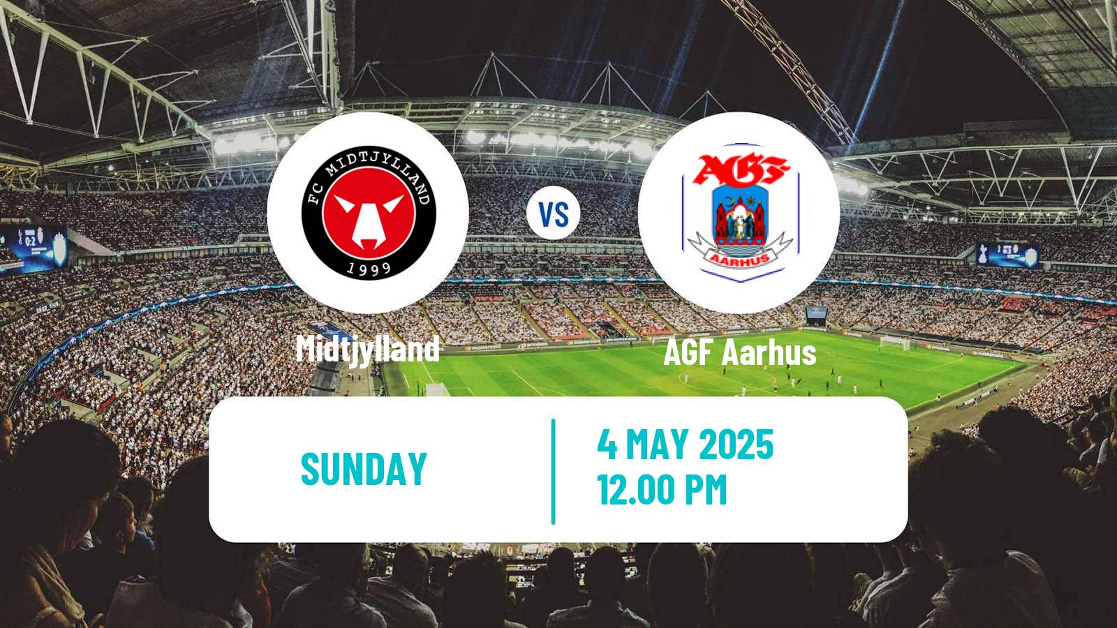 Soccer Danish Superliga Midtjylland - AGF Aarhus