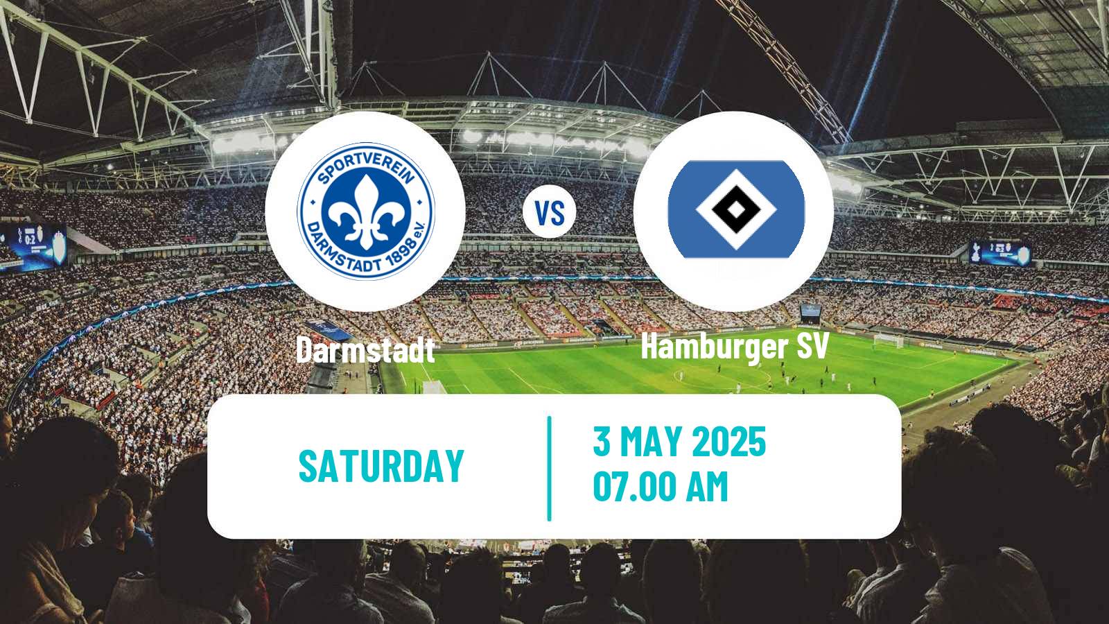 Soccer German 2 Bundesliga Darmstadt - Hamburger SV