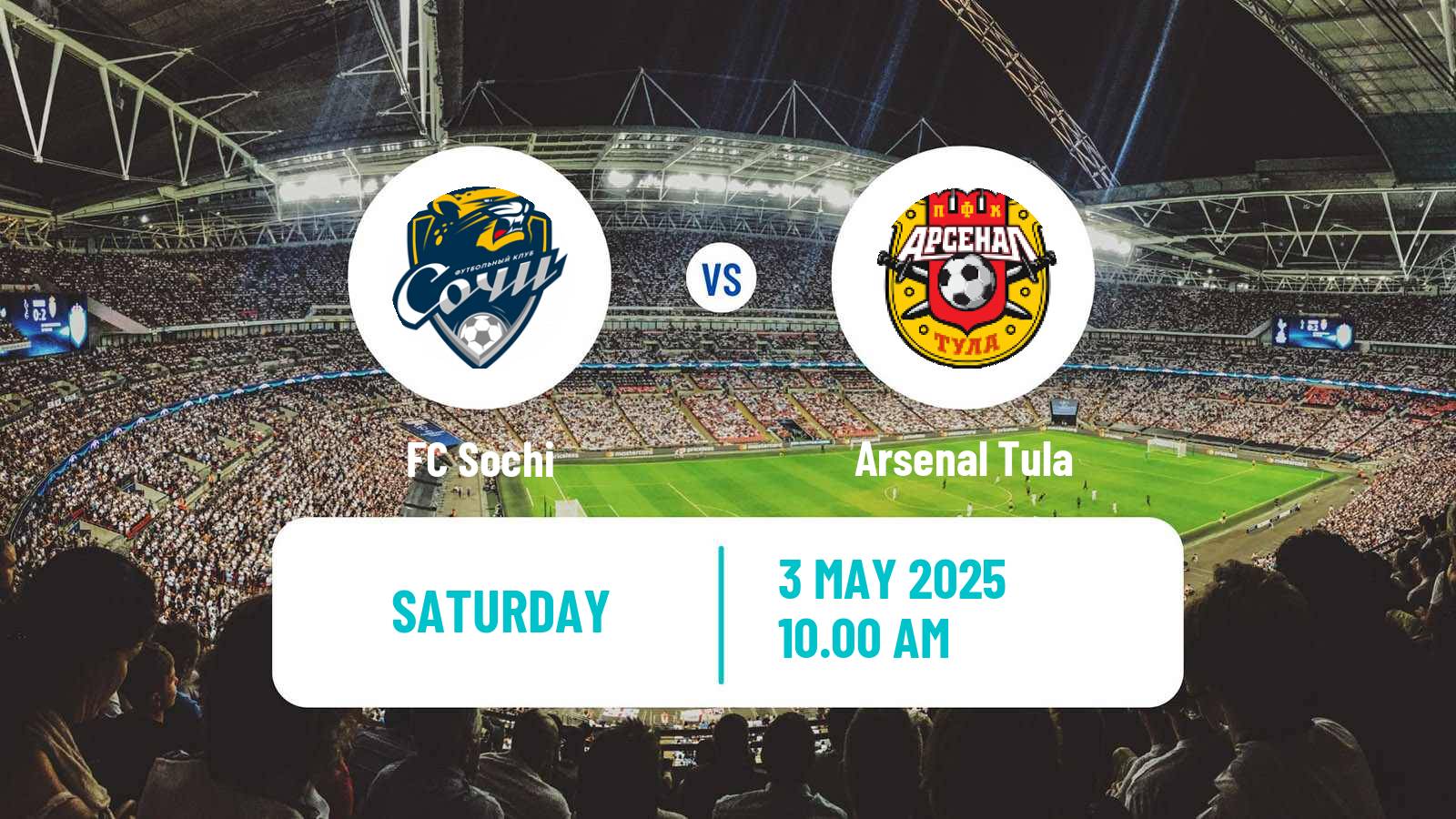 Soccer Russian FNL Sochi - Arsenal Tula