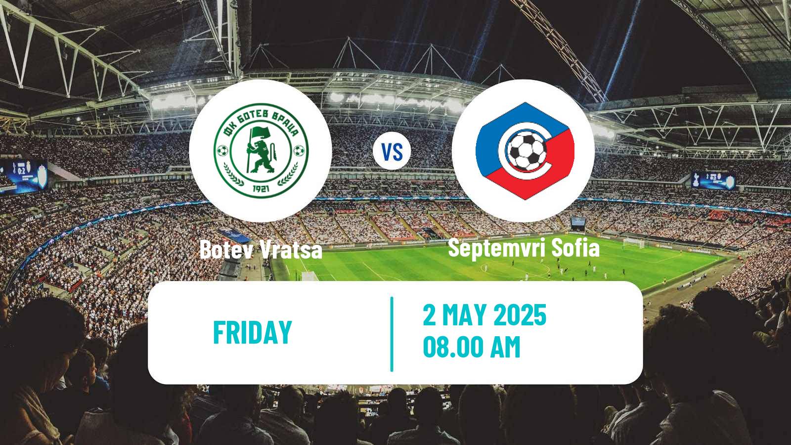 Soccer Bulgarian Parva Liga Botev Vratsa - Septemvri Sofia