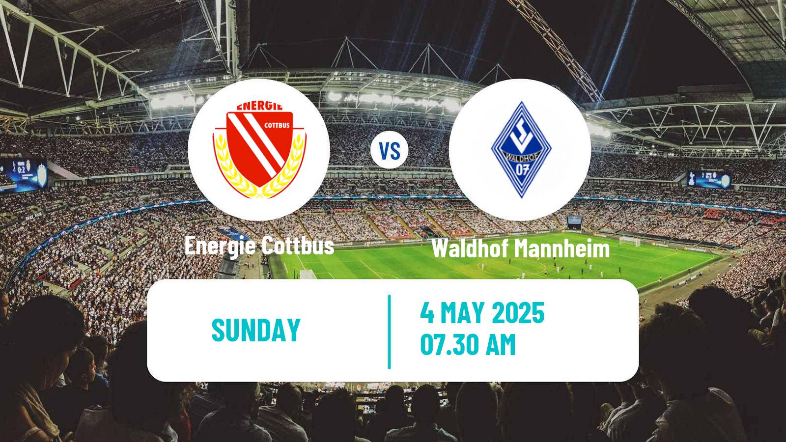 Soccer German 3 Bundesliga Energie Cottbus - Waldhof Mannheim