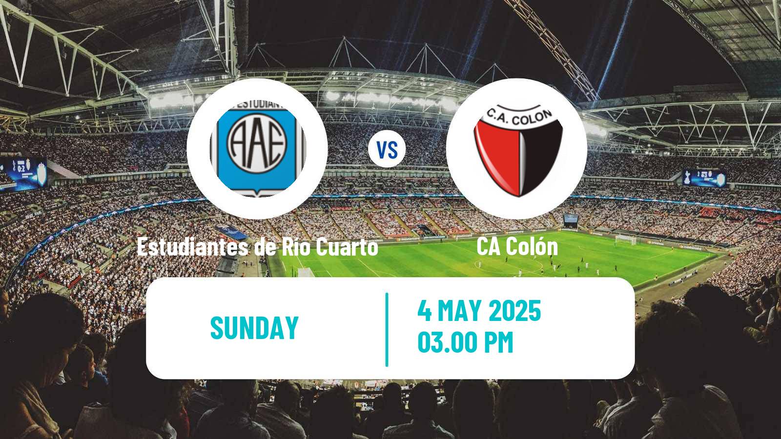 Soccer Argentinian Primera Nacional Estudiantes de Río Cuarto - Colón