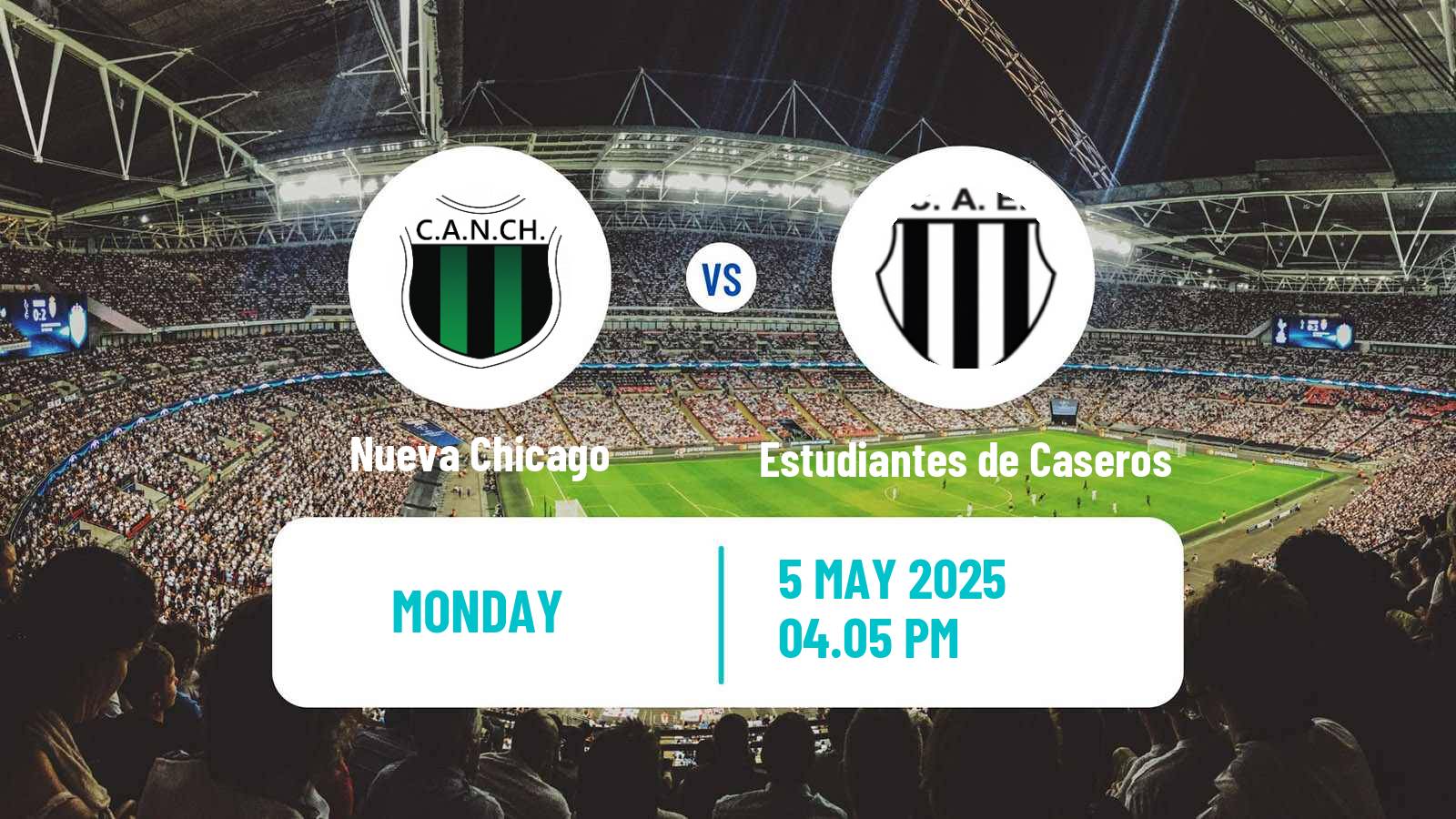 Soccer Argentinian Primera Nacional Nueva Chicago - Estudiantes de Caseros