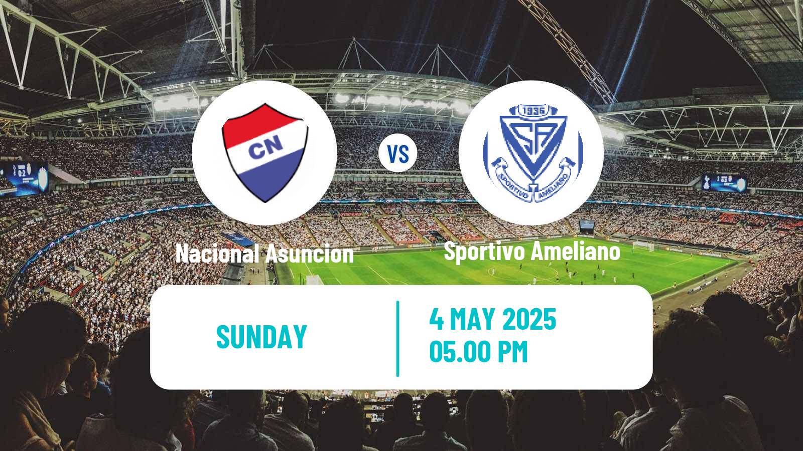 Soccer Paraguayan Primera Division Nacional Asuncion - Sportivo Ameliano