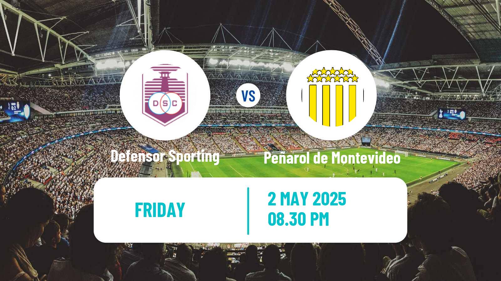 Soccer Uruguayan Primera Division Defensor Sporting - Peñarol de Montevideo
