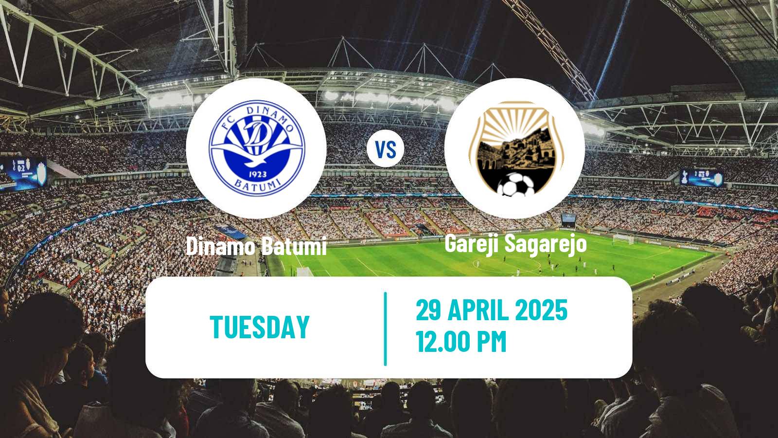 Soccer Georgian Erovnuli Liga Dinamo Batumi - Gareji Sagarejo