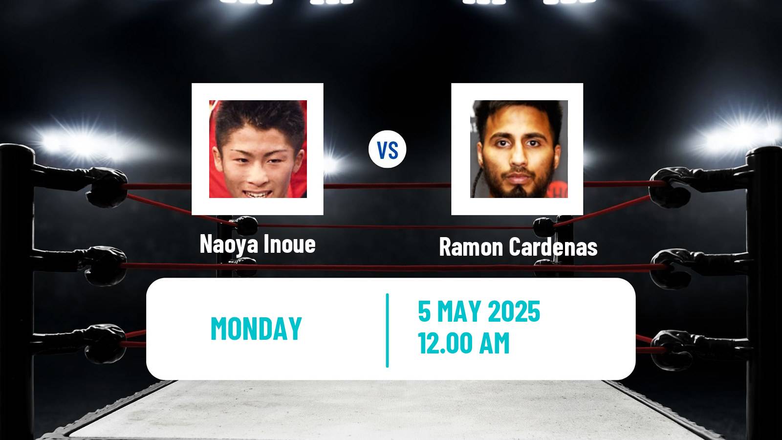 Boxing Super Bantamweight IBF WBC WBO Titles Men Naoya Inoue - Ramon Cardenas