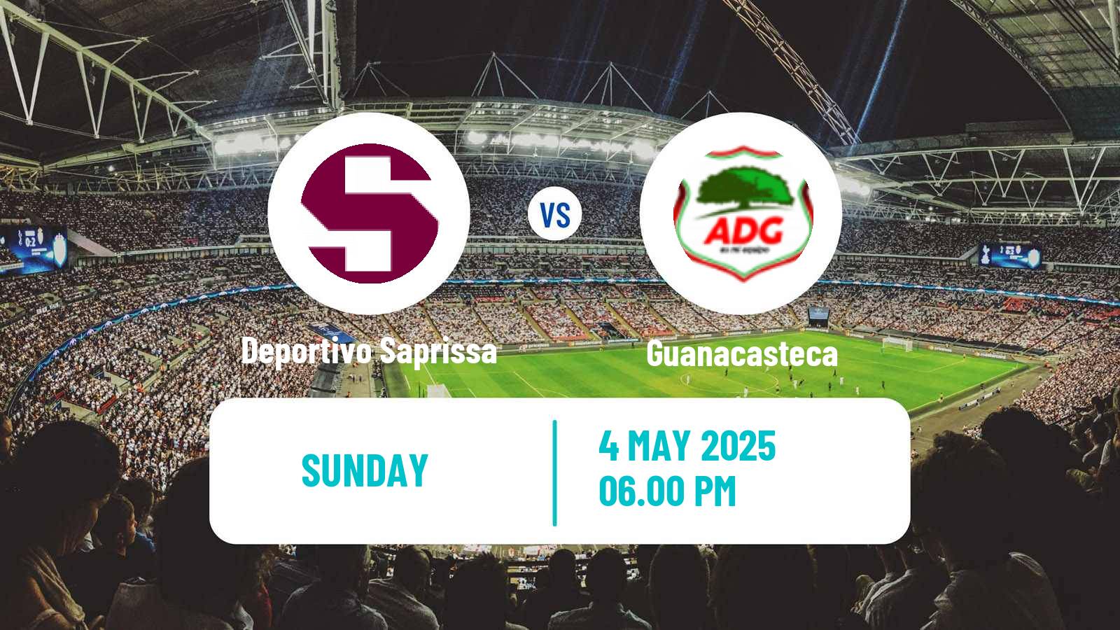Soccer Costa Rican Primera Division Deportivo Saprissa - Guanacasteca