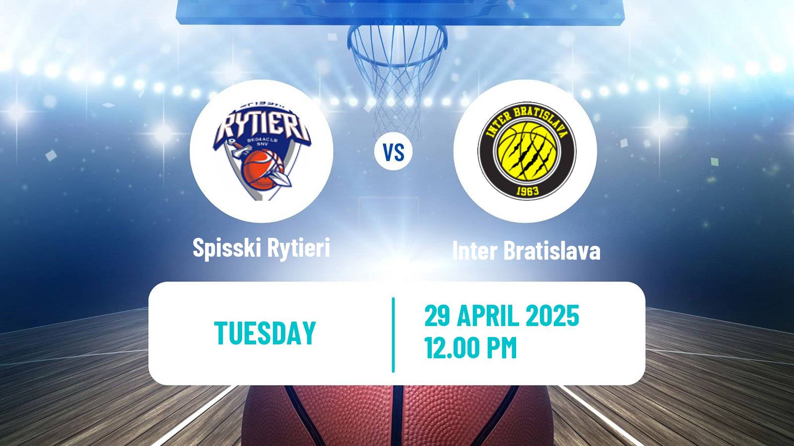 Basketball Slovak Extraliga Basketball Spisski Rytieri - Inter Bratislava