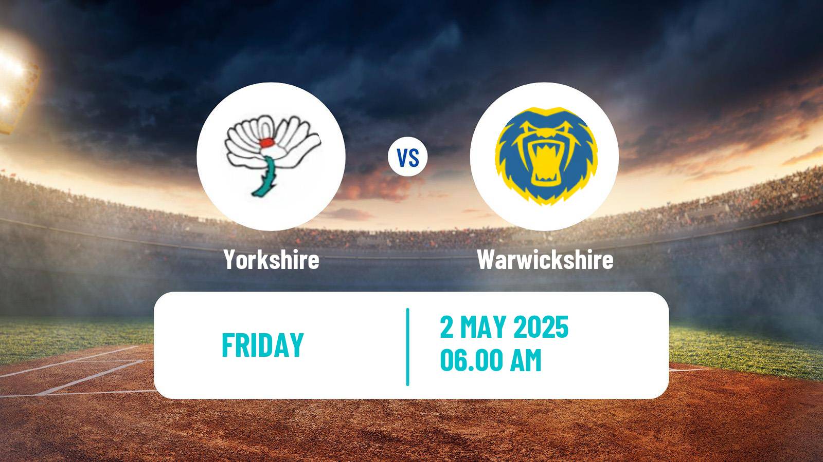 Cricket County Championship One Cricket Yorkshire - Warwickshire