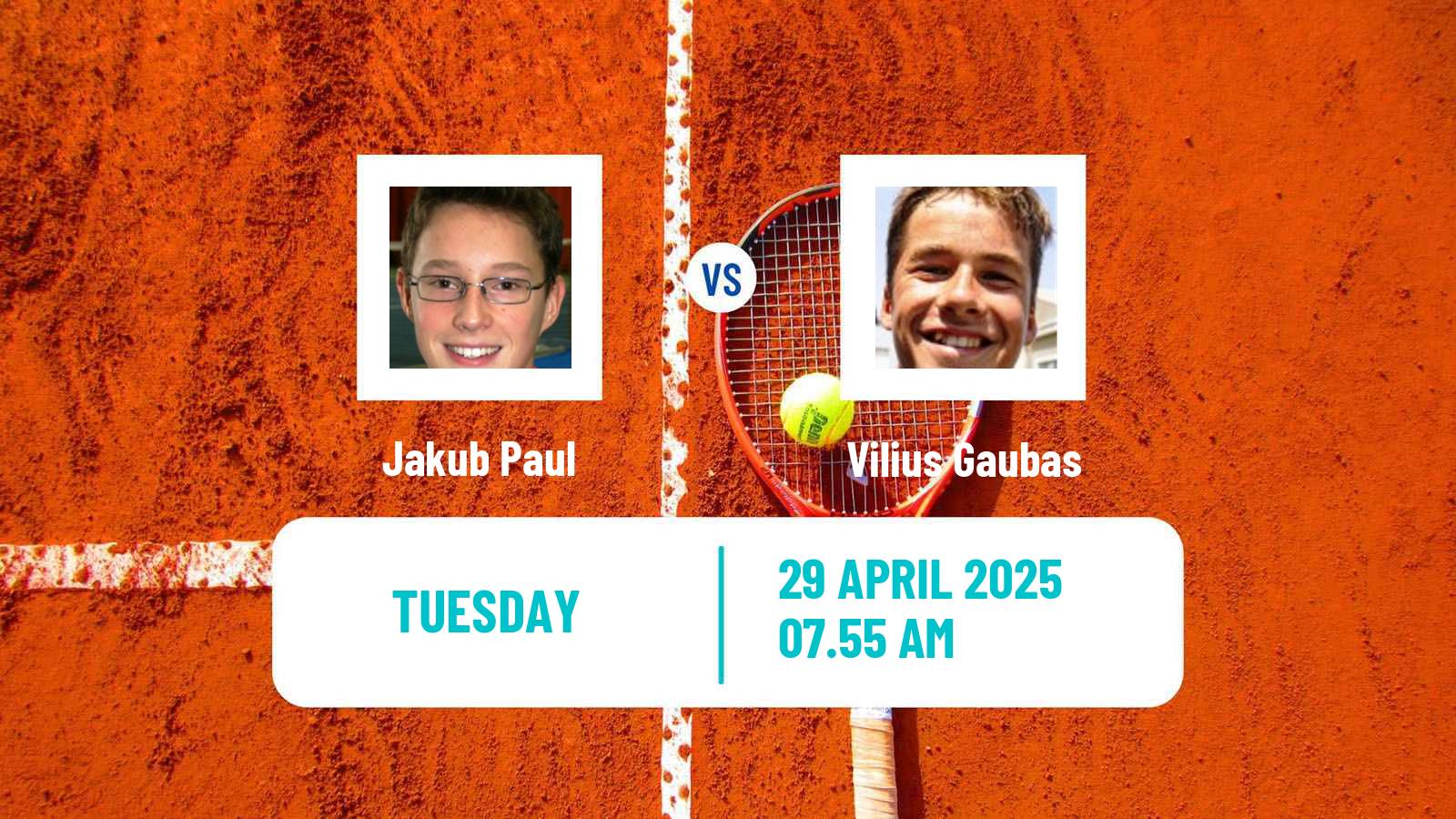Tennis Mauthausen Challenger Men Jakub Paul - Vilius Gaubas