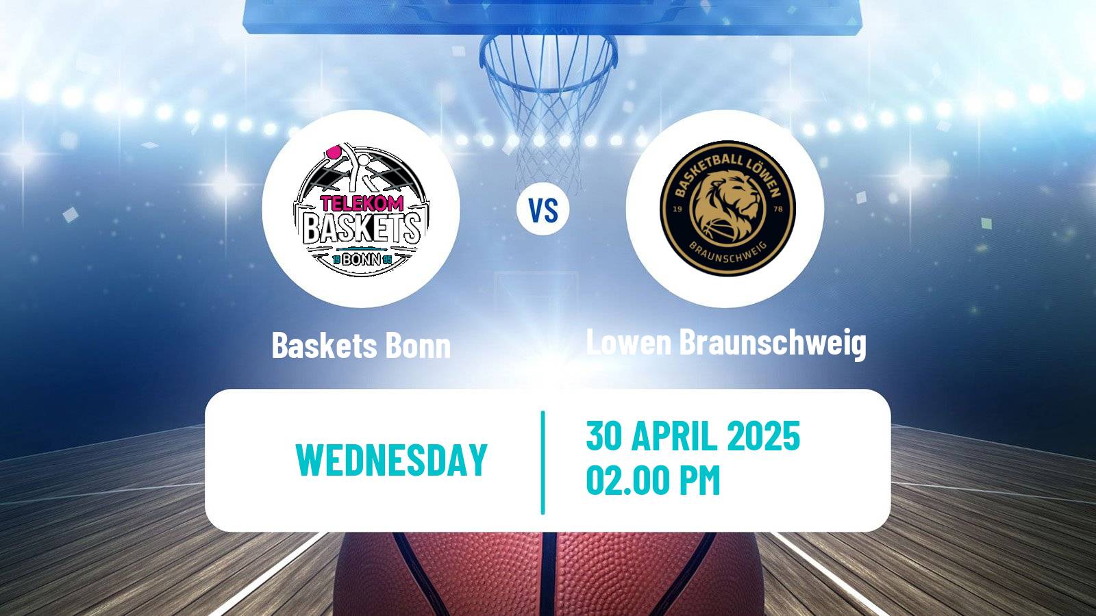 Basketball German BBL Baskets Bonn - Lowen Braunschweig