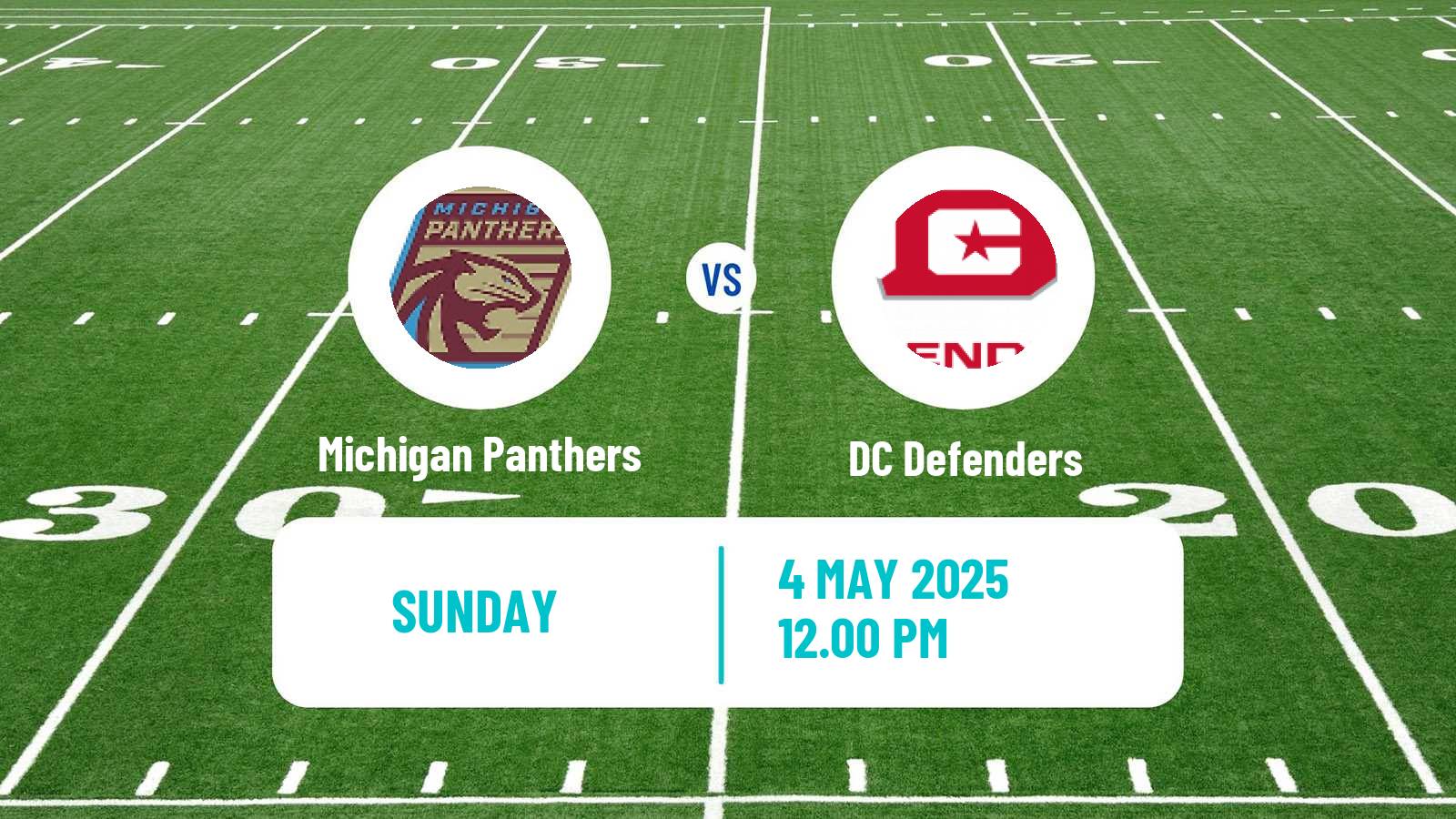American football UFL Michigan Panthers - DC Defenders
